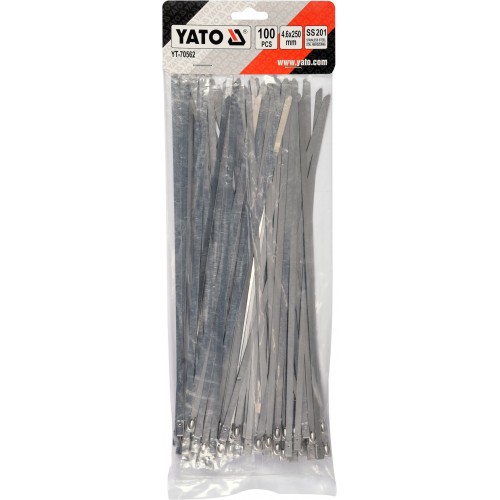 Стальные затяжные хомуты 4,6 х 250 мм (50шт) YATO YT-70562