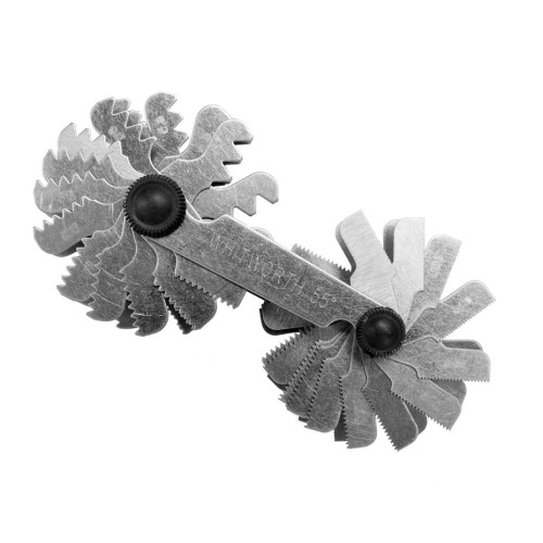 Резьбомер комбинированный метрический + Whitworth 0,25-6мм,(4-62 TPI). YATO YT-29984