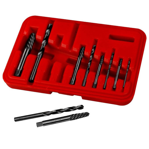 Набор экстракторов и сверл для извлечения сломанных шпилек и болтов,10 предметов. FORCE 910U1 F