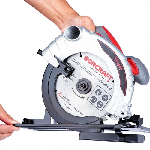 Пила циркулярна-1300 Вт, диск-185 мм, 4500 об/хв, WORCRAFT CS13-185A