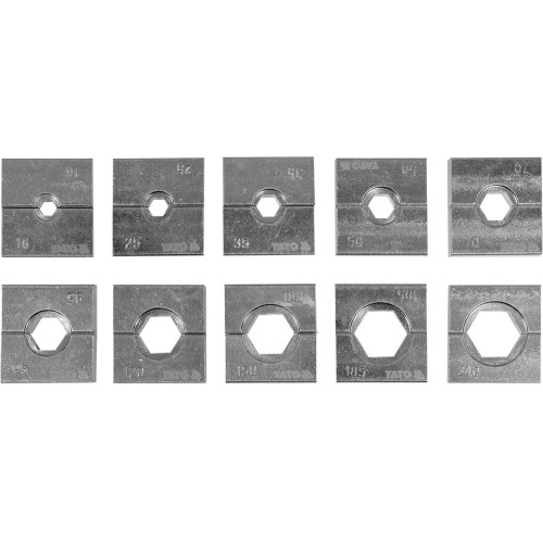 Змінні матриці для кліщів YT-22861 (16–240мм²),10шт. YATO YT-22864
