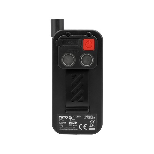 Фонарь диодный с гибкий 3 в 1 YATO Li-Po 3.7 В, 800 мАГод, 600 Lm, 4 режима YT-08554