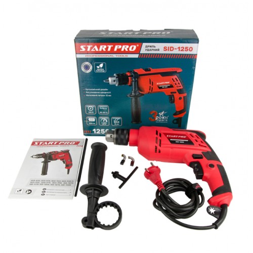 Дрель ударная 1250 Вт 0-2800 об/мин Start Pro SID-1250