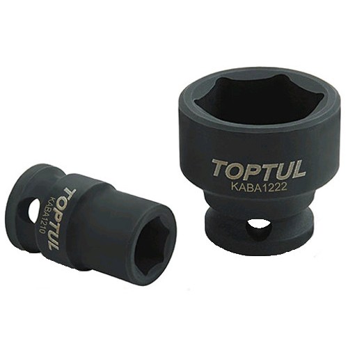 Головка торцева ударна 1/2",18мм,6-гранна, коротка, довжина 40мм. TOPTUL KABA1618