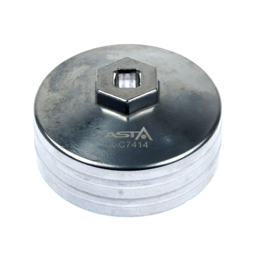 Ключ-съёмник масляного фильтра "чашка" 1/2",74мм/14 граней. ASTA A-C7414