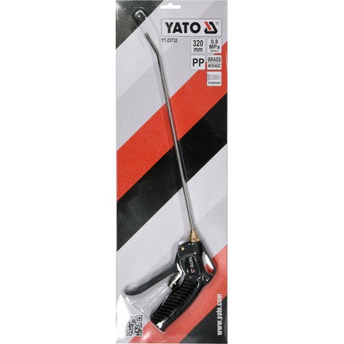 Пневмопистолет для продувки с соплом l= 320 мм, Ø=1/4 YATO YT-23732