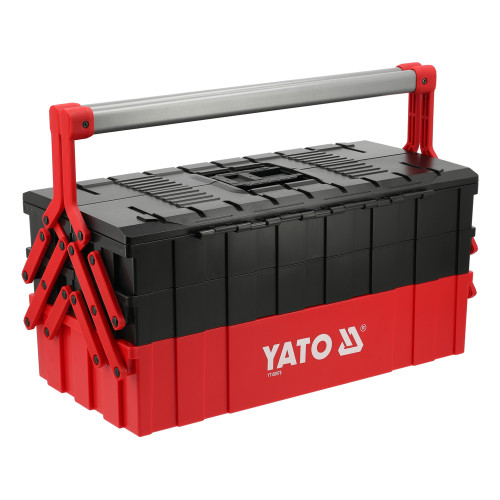 Ящик для інструменту розсувний YATO з 5 лотками, пластиковий 460×265×208 мм (YT-08978)