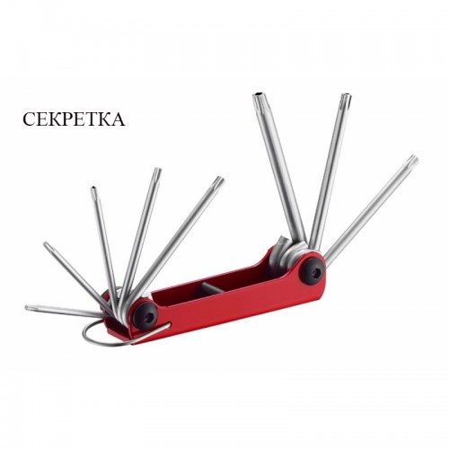 Набір ключів Torx з отвором (складний) 8 пр. (Т9Н - Т40Н) FORCE 5083TF F