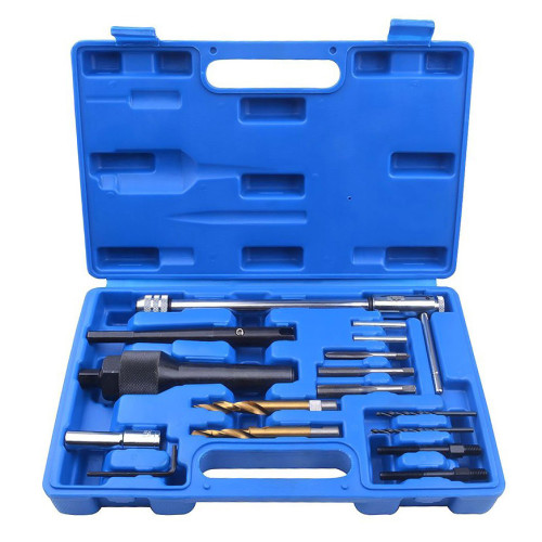 Набор для извлечения сорванных свечей накаливания 8мм,10мм. QUATROS QS20339