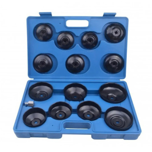 Набор съёмников масляных фильтров (головки),15шт. QUATROS QS60037