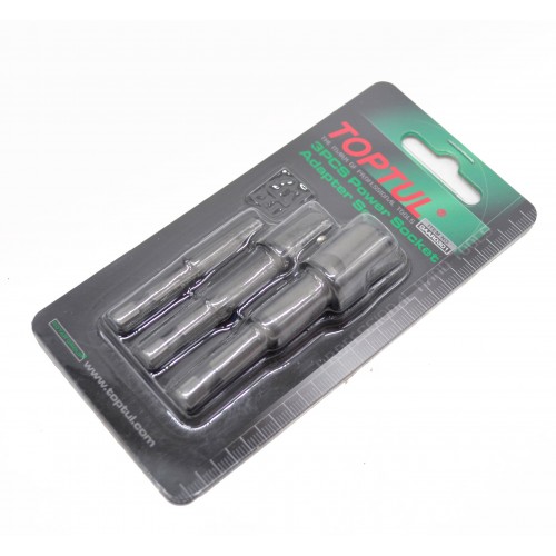 Набор переходников 1/4" под шуруповерт 3ед. (1/4", 3/8", 1/2") TOPTUL GAAR0301