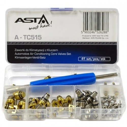 Набор клапанов для кондиционера с ключом, 41 единица ASTA A-TC515