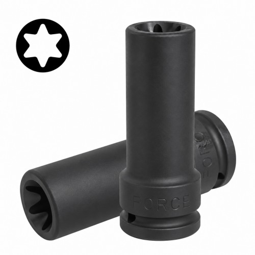 Головки торцеві ударні глибокі 3/4",внутрішній профіль TORX. FORCE 46611018 F Series