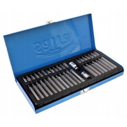 Набор бит HEX, TORX, SPLINE 40 единиц D-10мм (сталь S2) SATRA S-40BS2