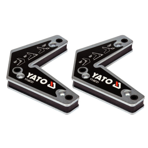 Набор магнитных углов для сварки (60°,90°,120°),10кг, 2шт. YATO YT-08721