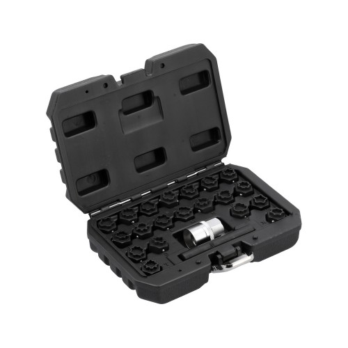 Секретные головки к винтам колесных дисков авто VAG YATO: с квадратом- 1/2", 22 шт. YT-060304 YATO
