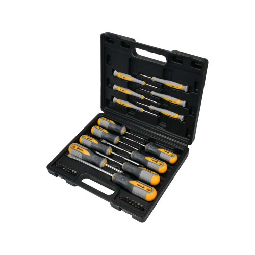 Набор отверток SL/PH/PZ и отверточных насадок TORX/HEX/PH/PZ Cr-V, 32 шт в кейсе VOREL : 60785
