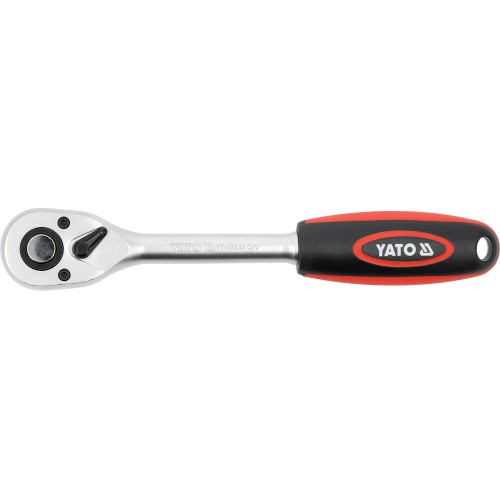 Трещотка YATO: квадрат 1/2", L= 255 мм, 90зубцов YT-03243