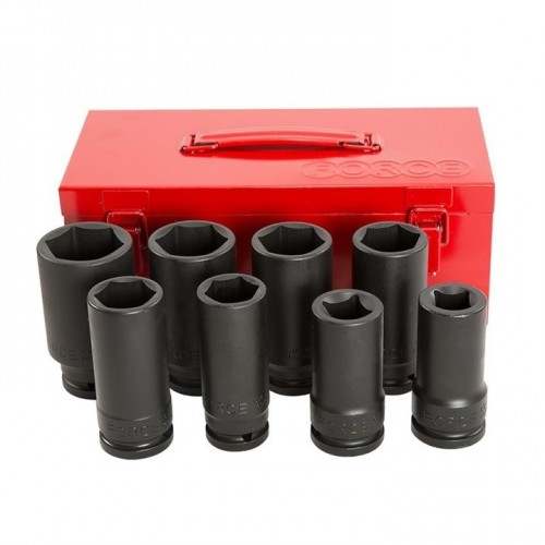 Набор головок 6 и 4 граней ударных, глубоких 3/4" (3/4" - 1-1/2") 8 GH. 6082DS FORCE