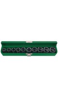 Набір коротких ударних 6-гранних головок 1/2" (7/16"–1"), дюймових,10 предметів. TOPTUL GEAD1001
