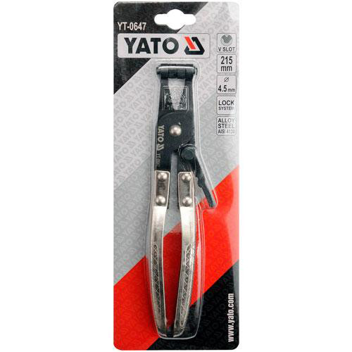 Щипцы для шланговых хомутов Ø4.5мм, 215мм. YATO YT-0647