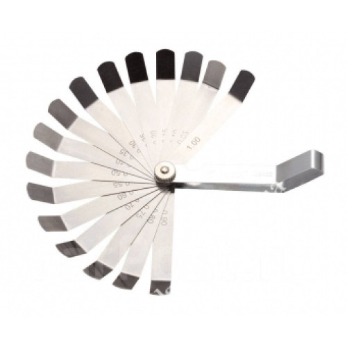 Набор изогнутых щупов 0.05–1.00мм,16шт. QUATROS QS15518