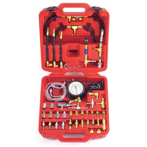 Тестер давления впрыска для бензиновых инжекторных двигателей универсальный,46 предметов. FORCE 946G1 F