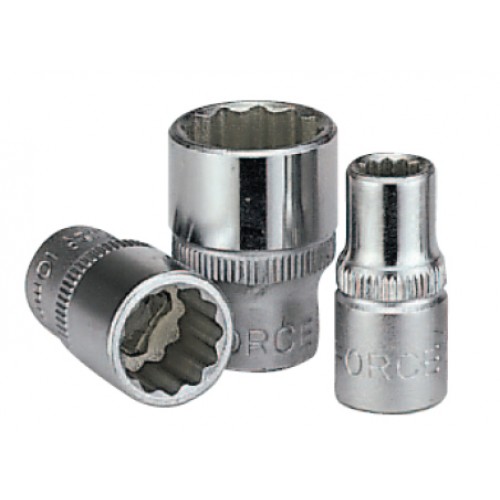 Головка торцевая 12-гранная,квадрат 1/4", 4мм, длина 25мм. FORCE 52904 F