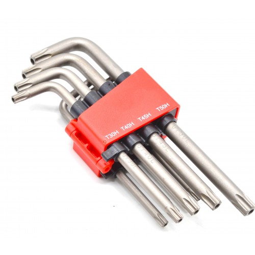 Набір ключів Torx T10H-T50H, з отвором довгих 9ін. 5098LT FORCE