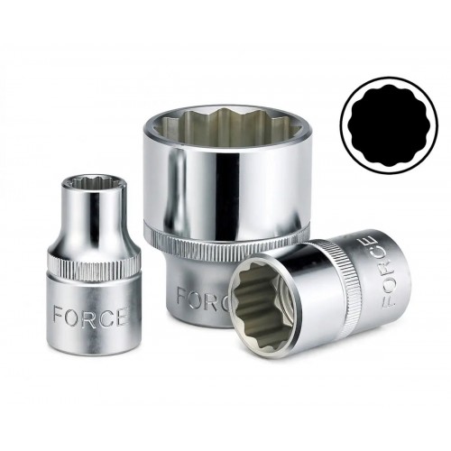 Головка WHITWORTH 12-гранная 9/16",привод 1/2",длина 43мм. FORCE 548W9.16 F