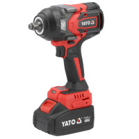 Гайковерт ударний акумуляторний безщітковий YATO 1200 Нм,1/2", 18 В Li-Ion 4 АГод, YT-828071