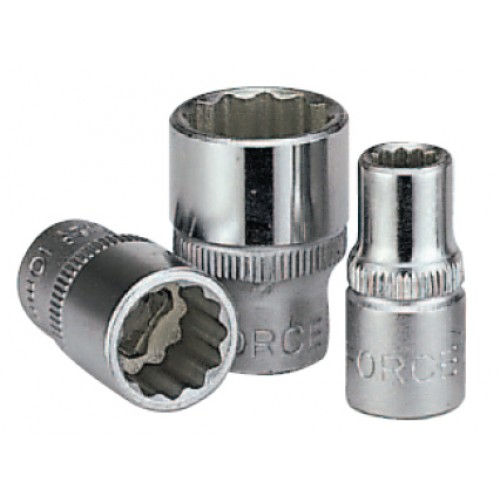 Головка торцевая 12-гранная,квадрат 1/4",4,5мм, длина 25мм. FORCE 529045 F