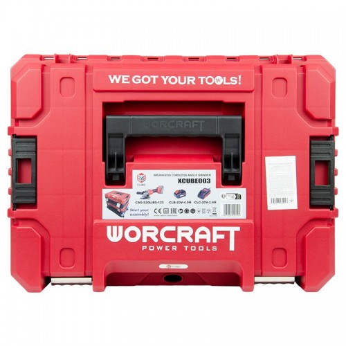 Аккумуляторная болгарка 125мм, 3000-8500 об/мин( +2 акб) (ONE FOR ALL) WORCRAFT XCUBE003