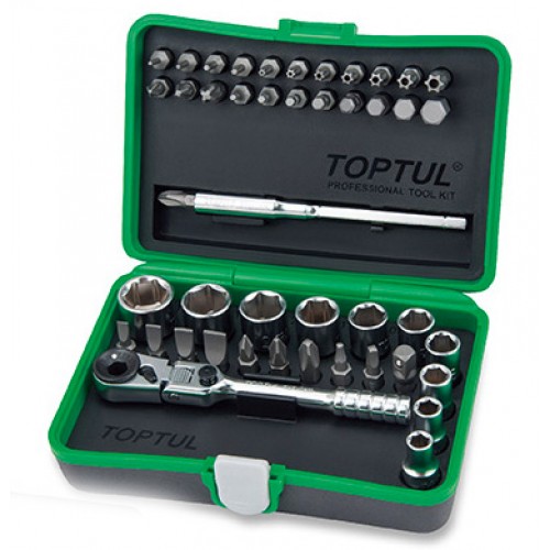 Набор инструмента TOPTUL 1/4" 45ед. (12-гранные головки) GADW4502