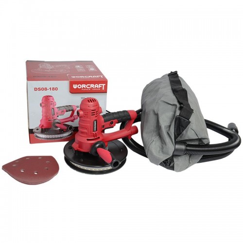 Шліфувальна машина для стін 800 Вт, 180 мм, 1200-2300 об/хв WORCRAFT DS08-180