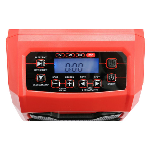 Радио от электросети и аккумулятора YATO: Li-Ion18В, динамик 3Вт,частоты FM,AM; Bluetooth. YT-82940