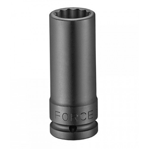 Головка 3/4" 24 мм, 12-гранная ударная, глубокая L=100 мм 46810024 FORCE