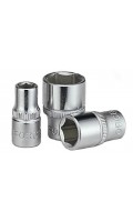 Головка торцева коротка 6-гранна,квадрат 1/4", 8мм, довжина 25мм. FORCE 52508 F