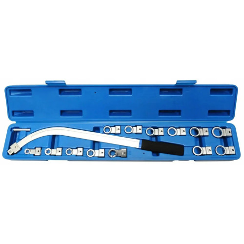 Набор специальных ключей со сменными насадками 12-19мм, Torx E10-E18. QUATROS QS50635C