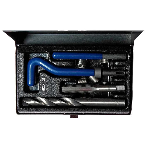 Набор для восстановления резьбы (М12×1.25),14 предметов. 4785 JTC