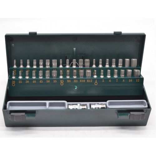 Набір насадок 1/2", 10мм, HEX, TORX, SPLINE 40 од. вертикальне розташування біт 4401C FORCE