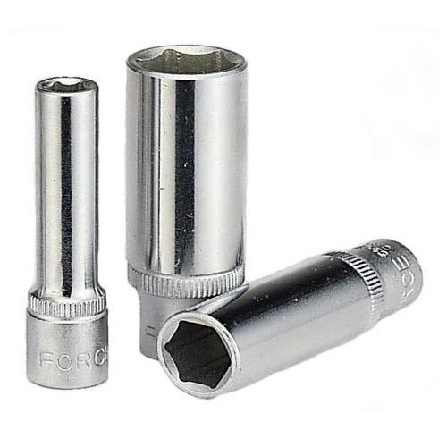 Головки торцевые глубокие 6-гранные,квадрат 1/4". FORCE 5255007 F Series