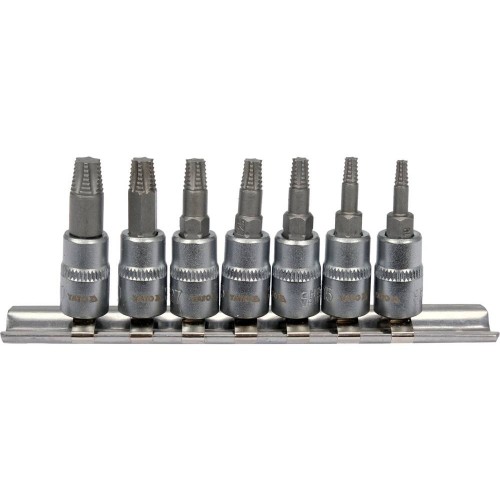 Набор экстракторов 1/4" для выкручивания поврежденных винтов TORX YT-04581 YATO