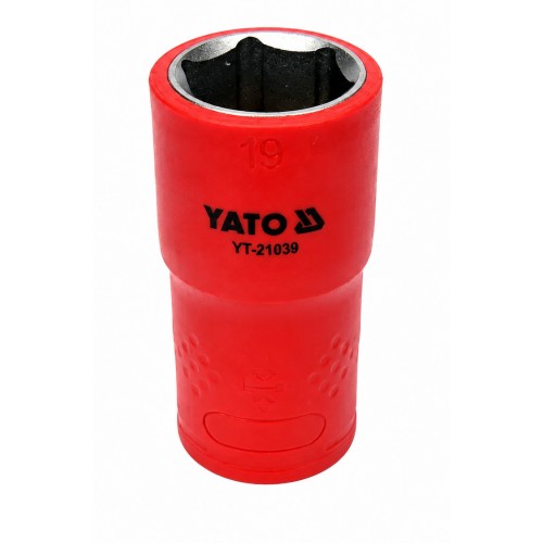 Головка торцевая 1/2" диэлектрическая VDE,6-гранная,19мм, длина 55мм. YATO YT-21039