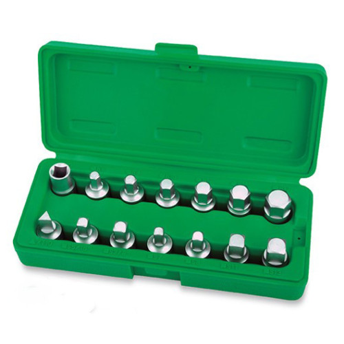 Набор головок для маслосливных пробок,14ед. TOPTUL JGAI1402