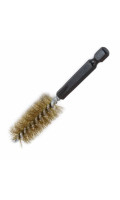 Щетка-ершик 25мм, стальная с латунным покрытием (под дрель). SATRA S-SWB25
