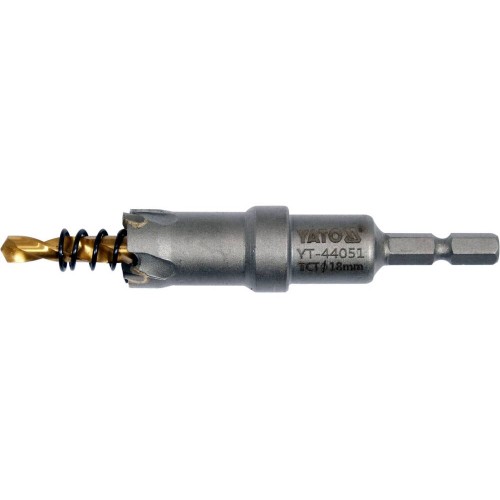 Свердло коронка по металу TCT Ø18 x103 мм, YATO YT-44051