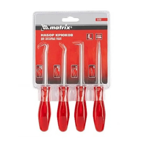 Набор крюков для слесарных работ, 4шт. MATRIX 117619