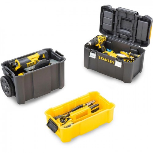 Ящик розкладний 3в 1 для інструментів STANLEY на 2-х колесах, 476 х 208 х 630 мм (STST1-80151)