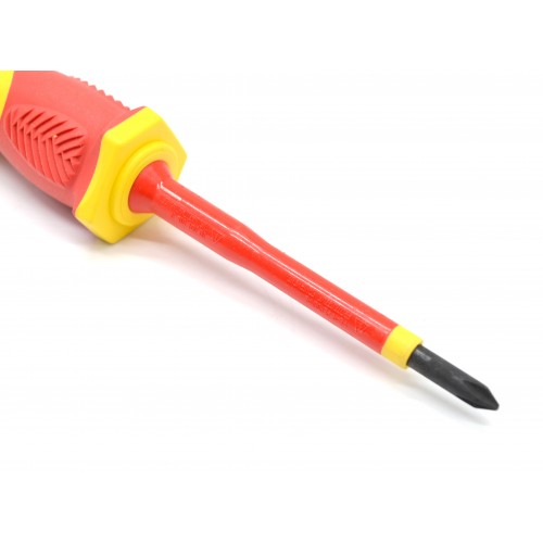 Отвертка диэлектрическая (крест) PH.1 L стержня = 80 mm L общая = 185 mm FORCE 711N1 F